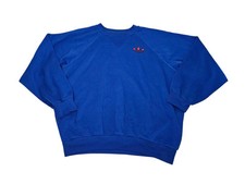 VTG 80s 90s Adidas Royal Blue Sweatshirt Red Trefoil Embroidered Men's Large