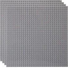 Lote de 4 Placas Base Lego Gris 32 x 32 Perno 10" x 10" Placa Plataforma (No Lego)