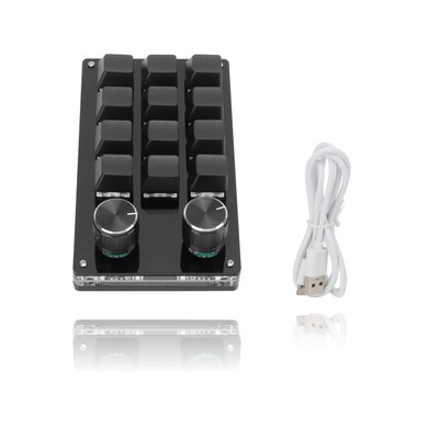 12 Key Mechanical Numpad Mini Mechanical Gaming Keyboard,Macro Keyboard Knob ...
