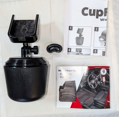 WeatherTech CupFone Adjustable Cup Fone Holder Phone Car Mount NEW Weather Tech! - Photo 3 sur 13