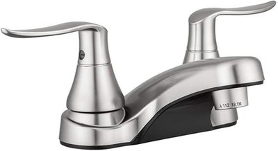 American Motorhome RV 4” Satin Bathroom Tap 2 lever  Handles  DF-PL700LH-SN