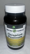 Amazing Formulas Chromium Picolinate 1000mcg Tablets Supplement 120 Ct BB 08/27
