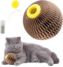 Cat Toys for Indoor Cats, Catnip Toys with Refillable Catnip, 3 Inch Scratcher