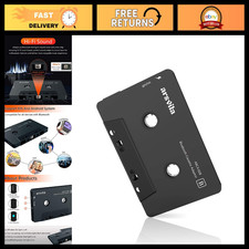 Bluetooth Wireless Car Audio Cassette Adapter - Hands-Free Music Streaming, Blac