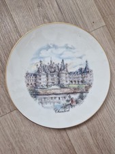 Limoges assiette décorative porcelaine France motif Château de Chambord