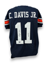 Chris Davis Jr Signed Autographed Tigers Navy Custom Jersey Radtke Sports