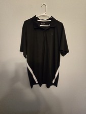 Old Navy Polo Shirt Size 2XL Black White Stripe Casual Y2K GUC