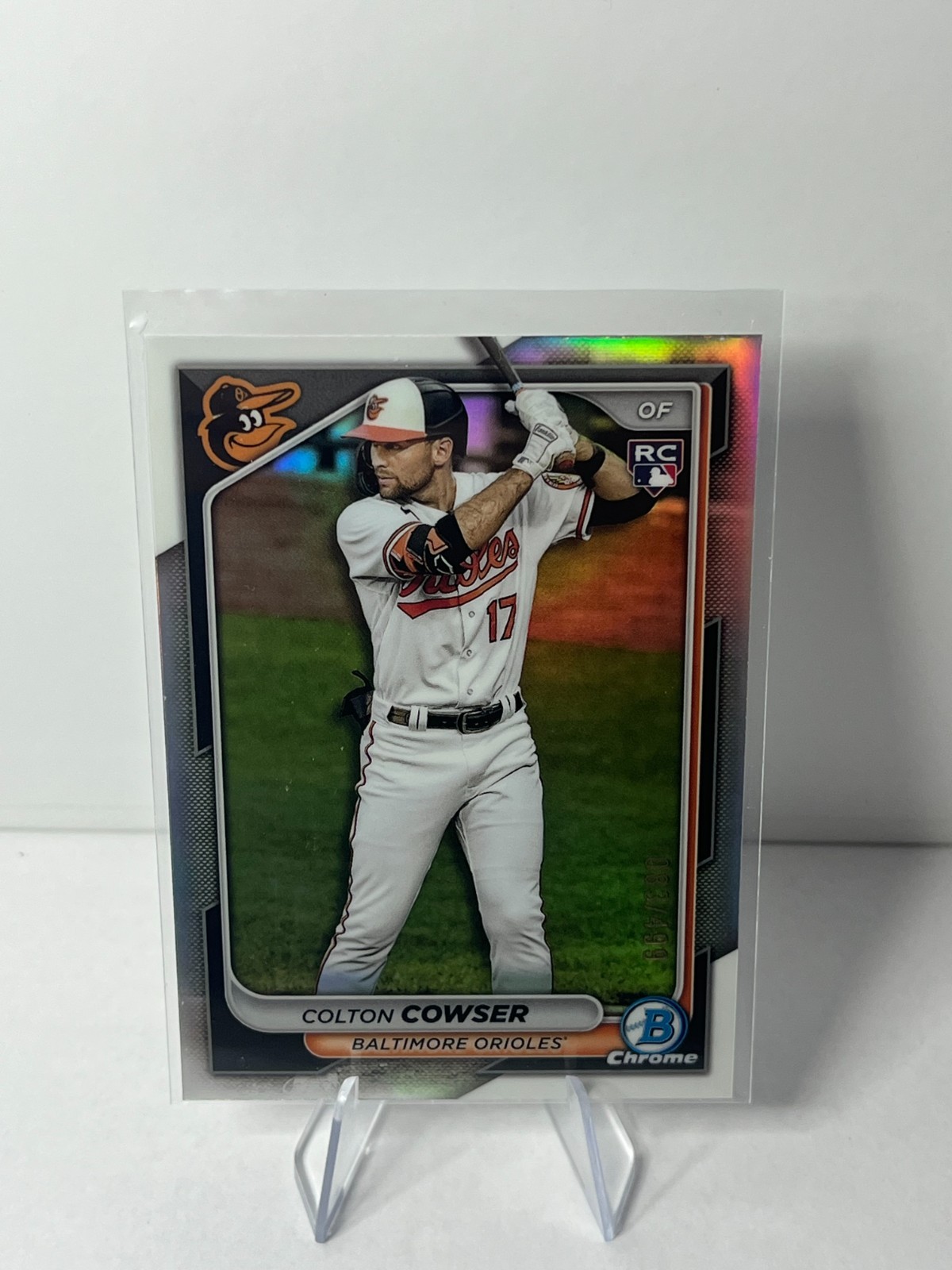 2024 Bowman Chrome #33 Colton Cowser RC Refractor /499 Orioles Rookie