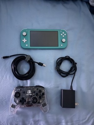 Nintendo Switch Lite Turquoise Handheld System +  LED Controller Accessories