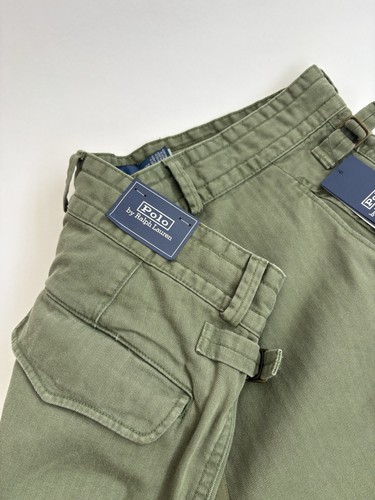 Polo Ralph Lauren Men’s Cargo Pants Trousers Green Size 36 Relaxed Fit Utility - Picture 8 of 11