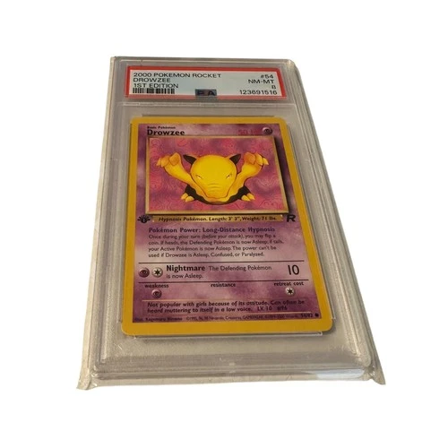 2000 PSA 8 Pokemon Drowzee 1st Edition Rocket #54 Graded