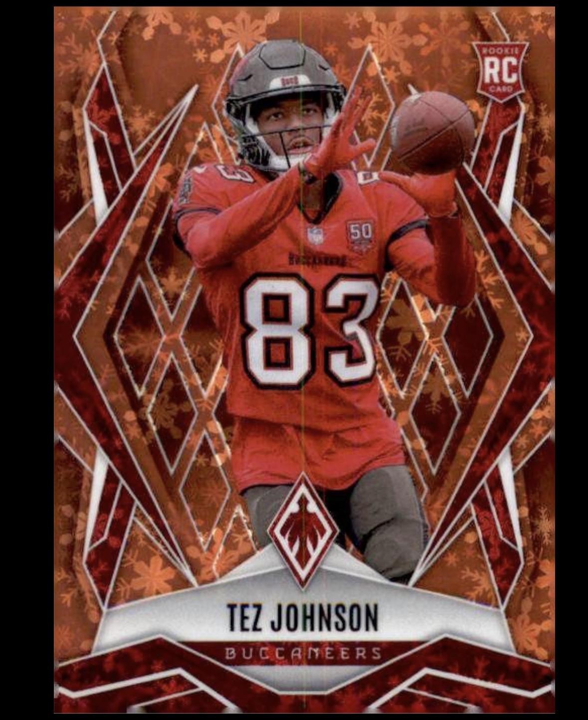 2025 Panini Phoenix #166 Tez Johnson Orange Winter Prizm #/99