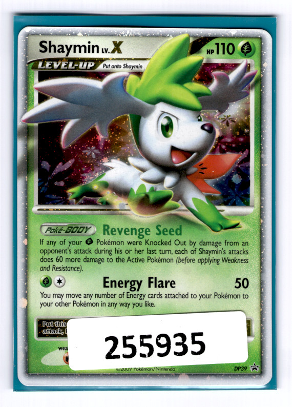 (255935) DP39 SHAYMIN LV.X Pokemon Diamond & Pearl Black Star Foil Promo Card