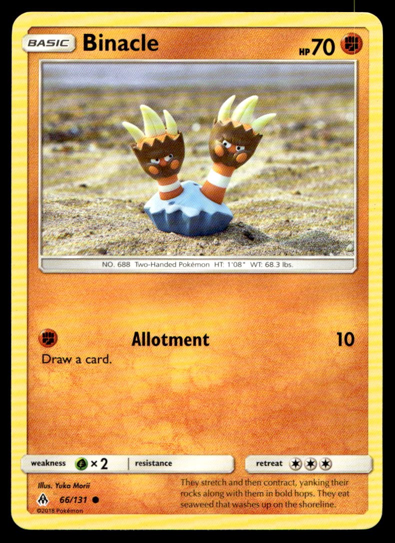 LP Binacle [SM - Forbidden Light 66/131] Common Pokemon TCG
