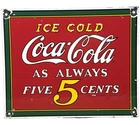 VINTAGE COCA COLA PORCELAIN SIGN GAS STATION PUMP PLATE DEW PEPSI OIL DR PEPPER