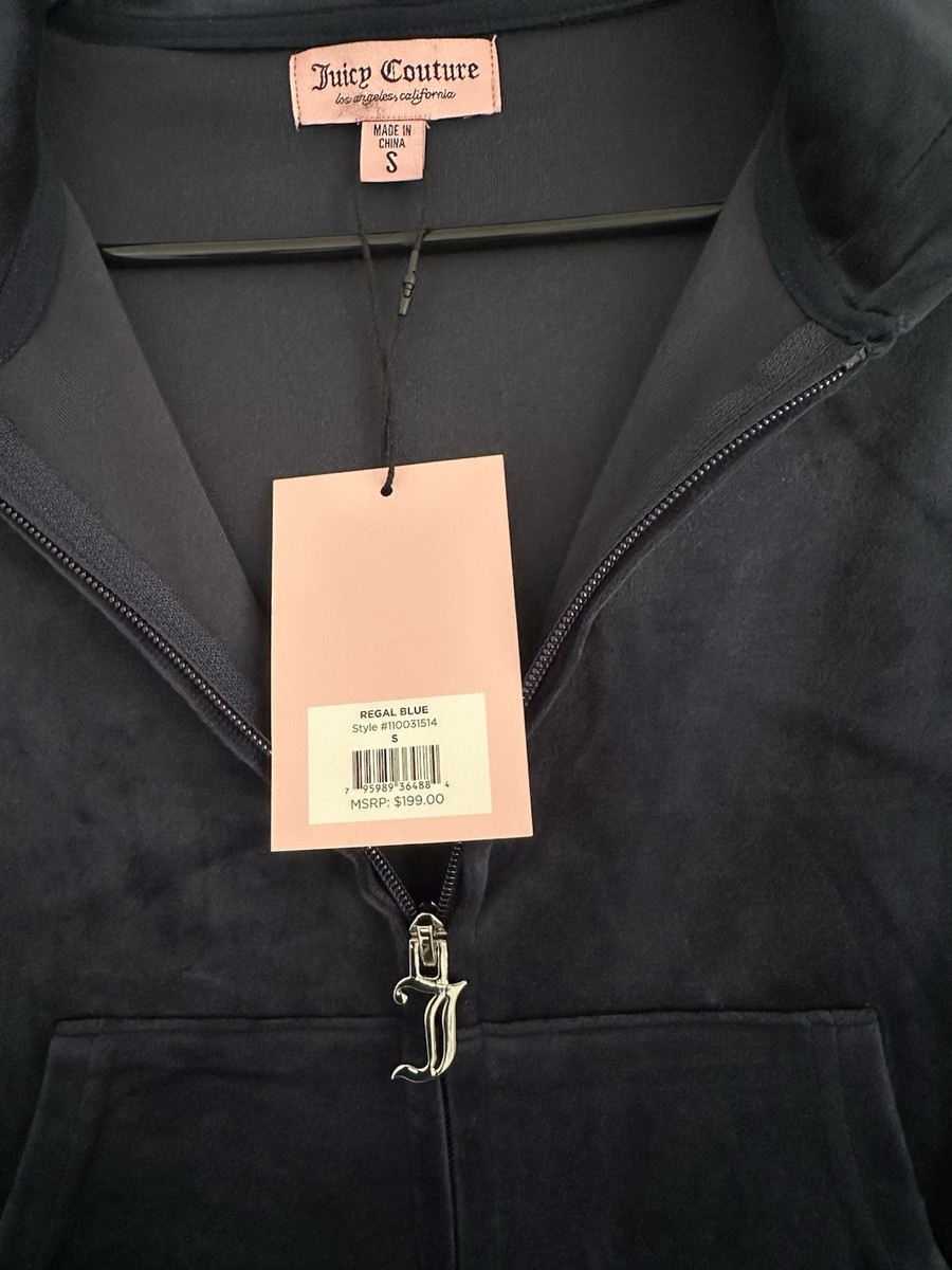 NWT Juicy Couture Velour Navy/Regal Blue Track Suit sweatsuit