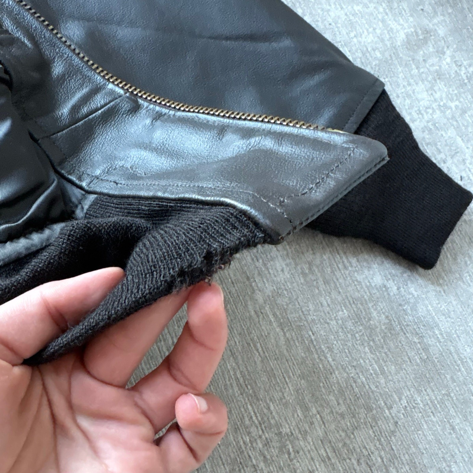 Genuine Men’s US Navy Brown Leather Flight Jacket - image 9