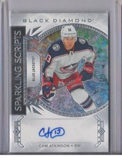 2019-20 UD BLACK DIAMOND HOCKEY CAM ATKINSON SPARKLING SCRIPTS AUTO SC-CA