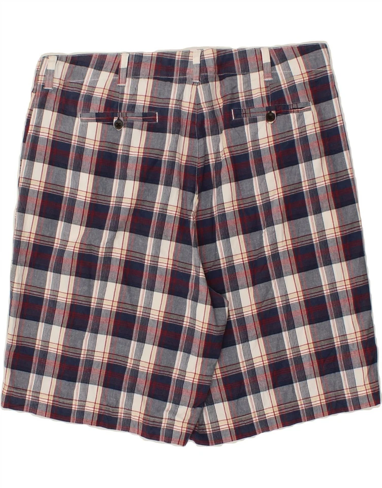 Pantalones cortos chinos CHAPS para hombre W40 XL azul marino a cuadros algodón BR01 Foto 2 de 3