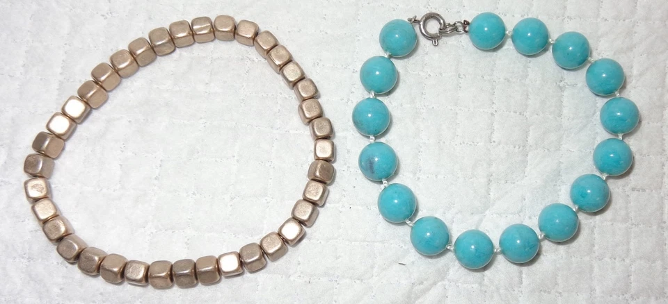 LOTE DE 5 PULSERAS BRAZALETE BRAZALETE VINTAGE CUENTAS ELÁSTICAS DIJES PAZ ARCO IRIS CORAZÓN Foto 3 de 4