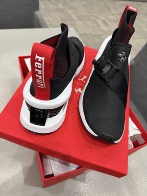 Puma Scuderia Ferrari IONF GT Sneakers Black Red Motorsport Shoes Mens Size 11 