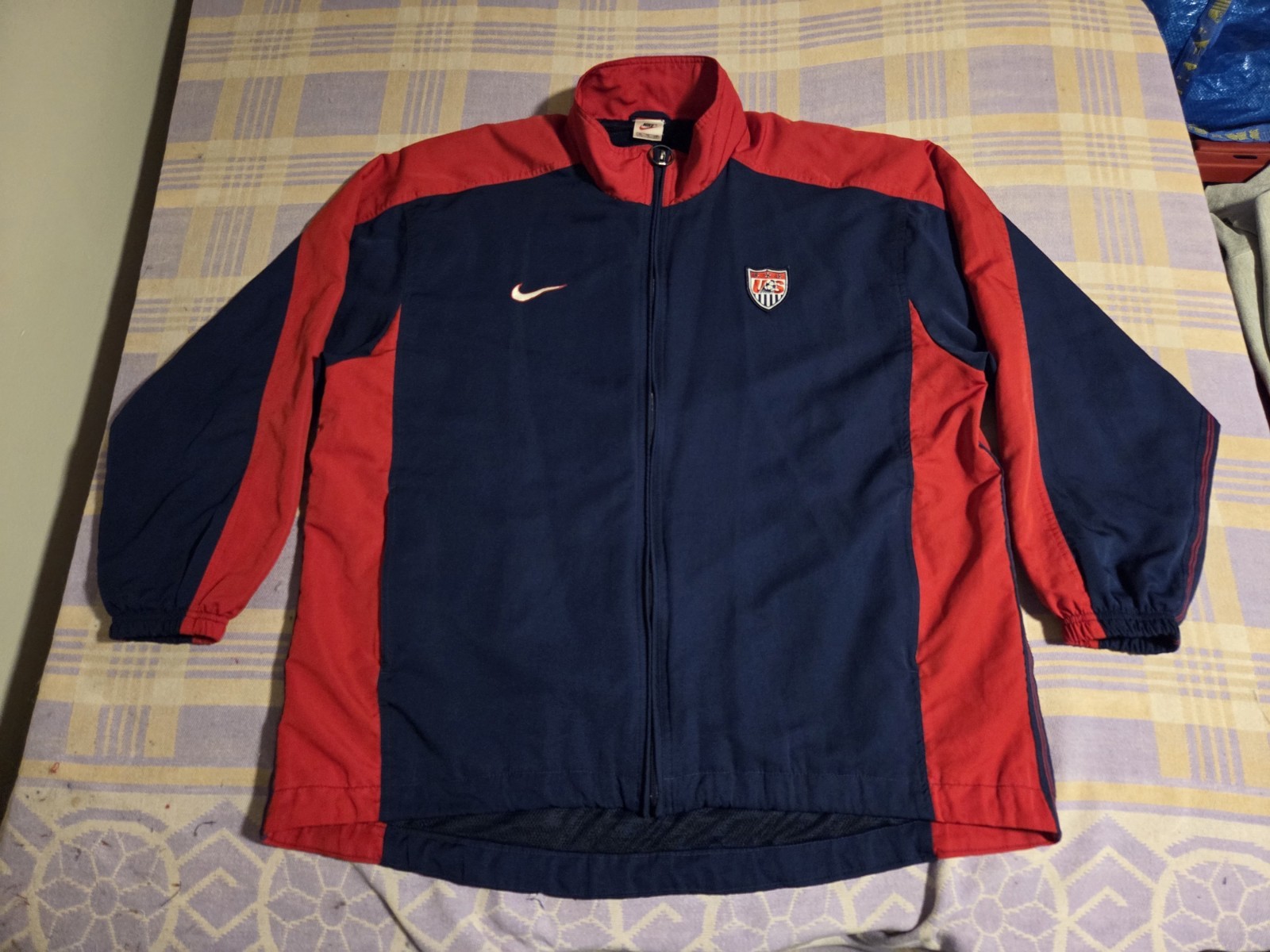 Vintage Nike USA USMNT Size XL Soccer Track Jacket Kit Sphere Dry US Vtg Jersey