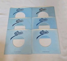 45 RPM 7" RECORD SLEEVES CO. SLEEVE 6 PACK SEE PHOTOS Epic Records SLV352