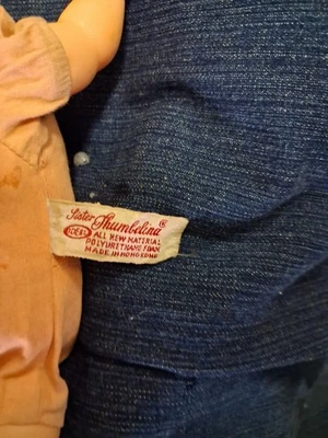 Vint Ideal Corp. Toddler Sister Thumbelina Doll w /cord