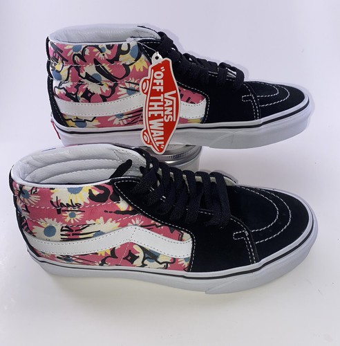 Vans Sk8 Floral Mid Skate Shoes Sneakers Womens Men 5.5 Women 7 New - Picture 2 of 12
