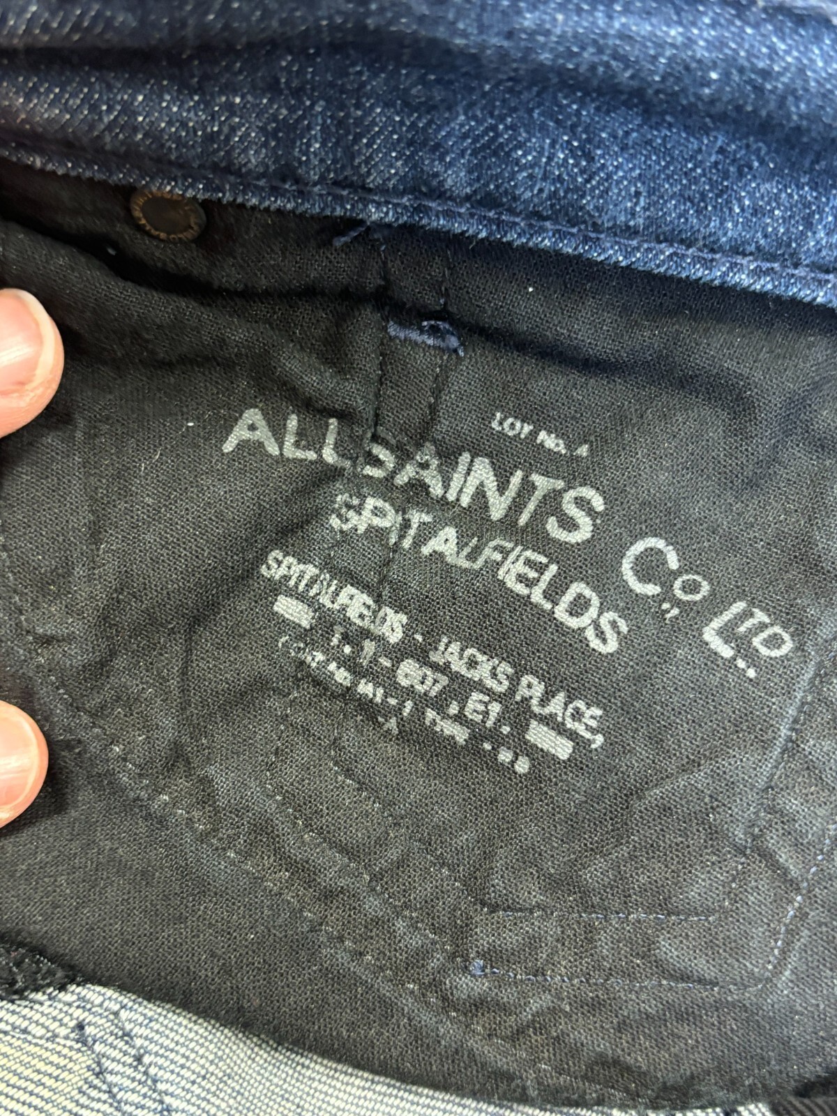 AllSaints Spitalfields Black Slim Fit Ankle Denim Jeans Size 27x32 image 5