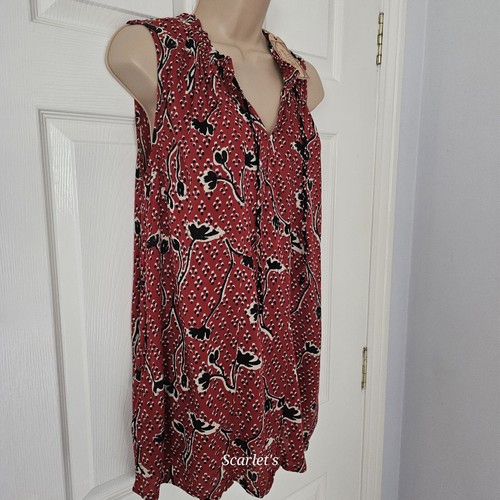 Fat Face Dina Top Pressed Flowers Pattern Size 10 Sleeveless Pockets New - 第 6/12 張圖片