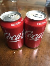 (TWO) EXTREMELY RARE Half Empty - Factory Error Unopened Coca-Colas COLLECTORS!!