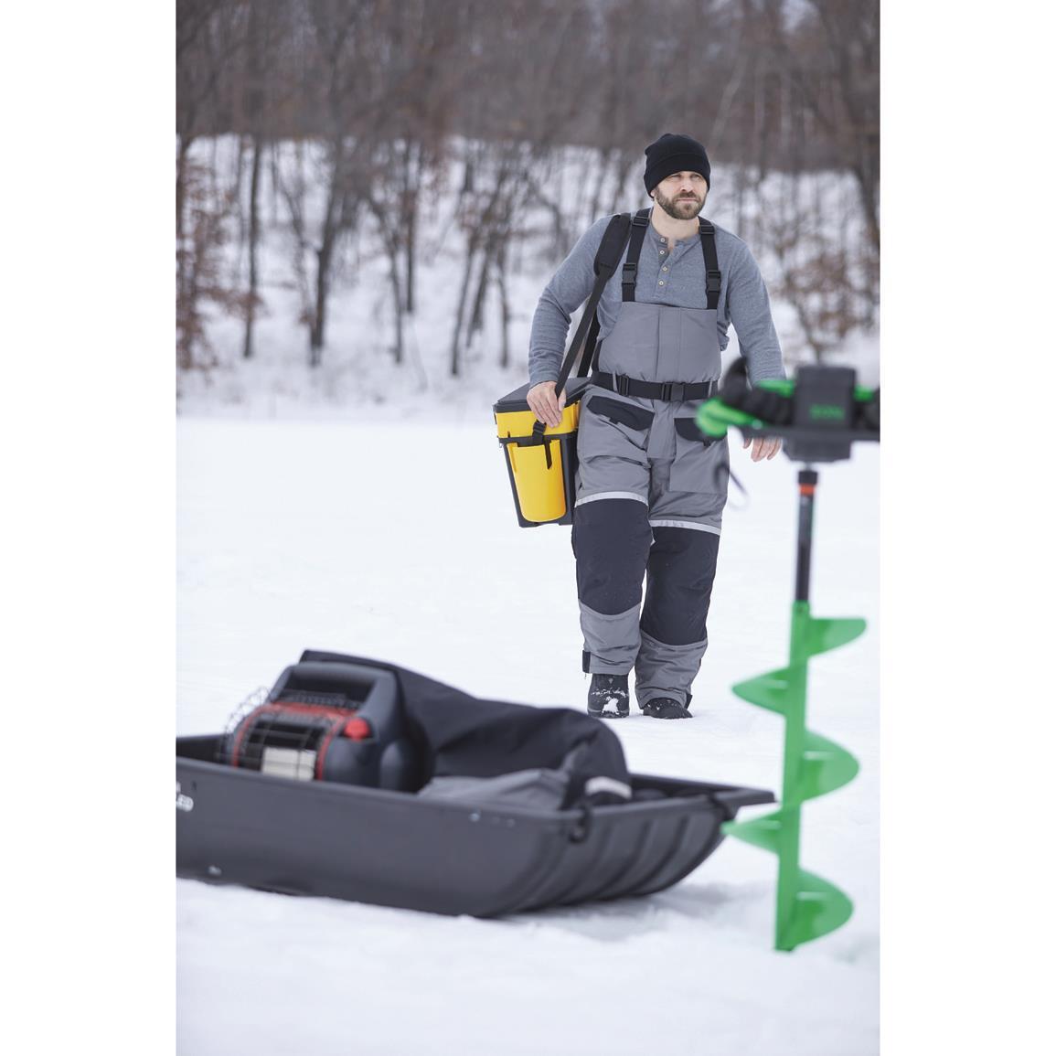 New Cold Barrier 2.0 Bibs, Ice fishing, Snow Bibs, Gray/Black Multiple