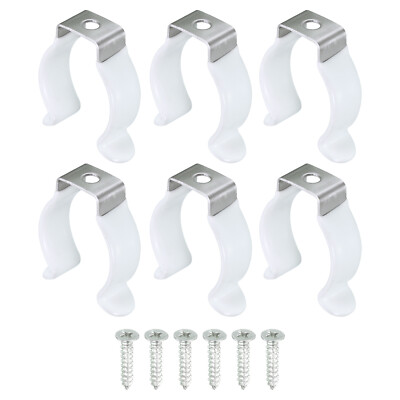 6Stk T8 U Clips Halter Halterung für LED Leuchtstoffröhre Halter mit Schrauben