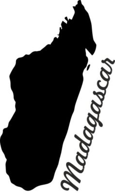 2x Auto Aufkleber MADAGASCAR 11x6 cm konturg. 2x Decal Sticker die-cut!