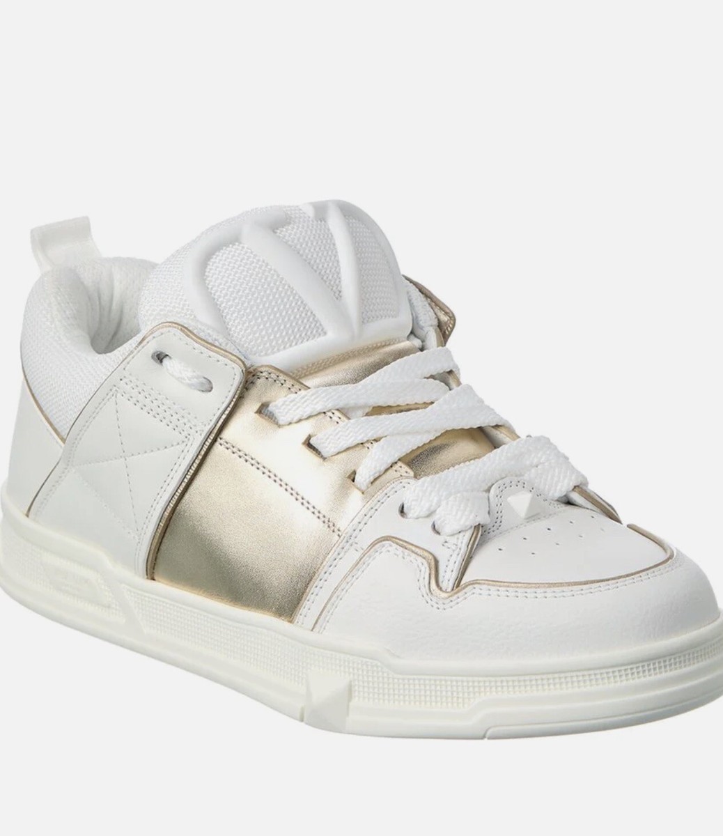 【VALENTINO】 Open Skate Sneakers Size 9 - Valentino Open Skate White With Gold | eBay
