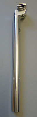 Fahrrad Patent Sattelstütze M-Wave CNC gefräst Alu silber Ø 27,2 mm 350mm lang