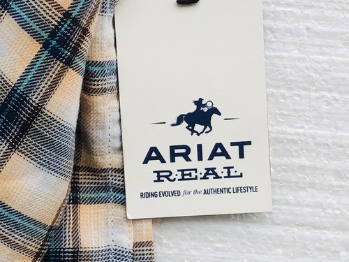 Ariat Real Natural Snap Shirt Plaid Girls Size XL - Picture 5 of 6