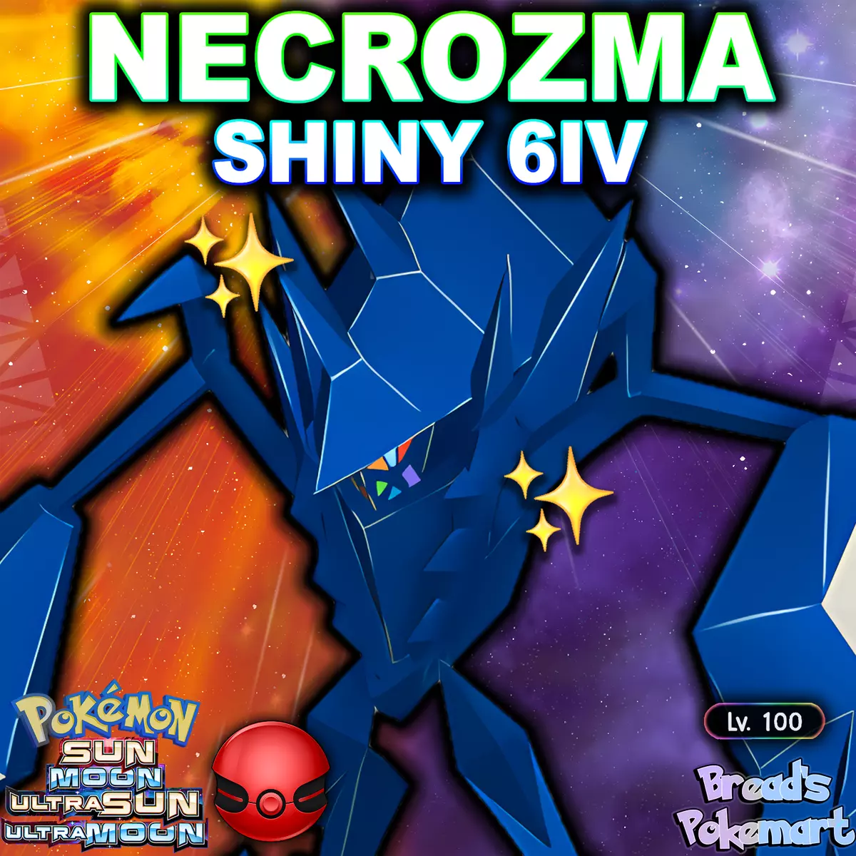 ✨ Shiny NECROZMA 6IV Event ✨ Pokemon Ultra Sun and Moon 3DS 🚀 Legendary  +EVs