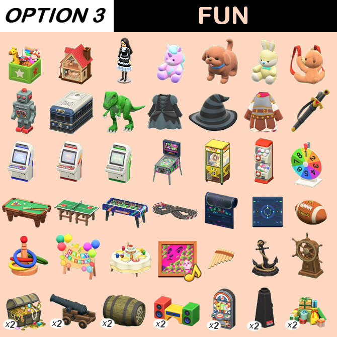 Pick a THEMED Furniture Pack Wedding OR Japanese OR Fun items! ACNew