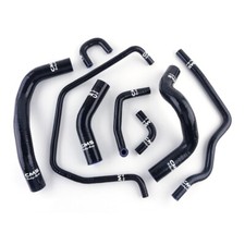 For 04-14 Nissan Armada Titan QX56 5.6L Radiator Heater Hose Kit Black Silicone