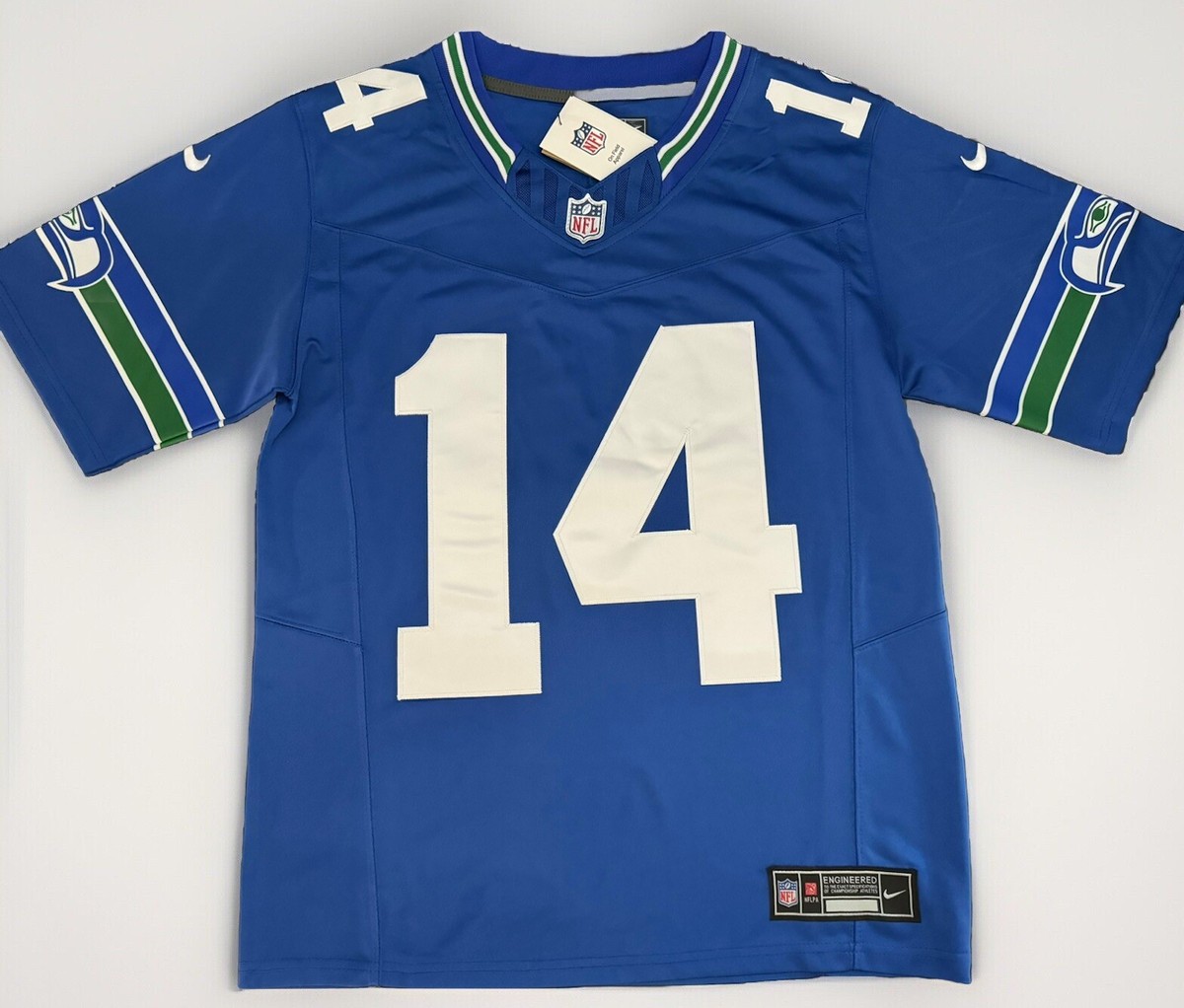 XL DK Metcalf #14 Vapor FUSE Jersey Blue Elite Qualty Seattle Seahawks