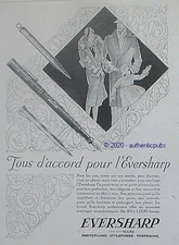 ADVERTISEMENT EVERSHARP MINE HOLDER PEN WRITING PLEASURE COUPLE CHILD 1928 AD