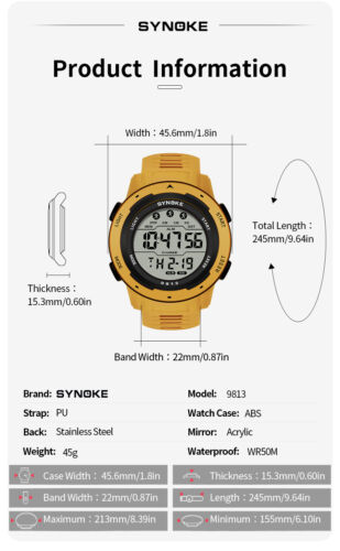 Men Waterproof Digital Sports Watch Military Tactical LED Backlight Wristwatch - Picture 7 of 24