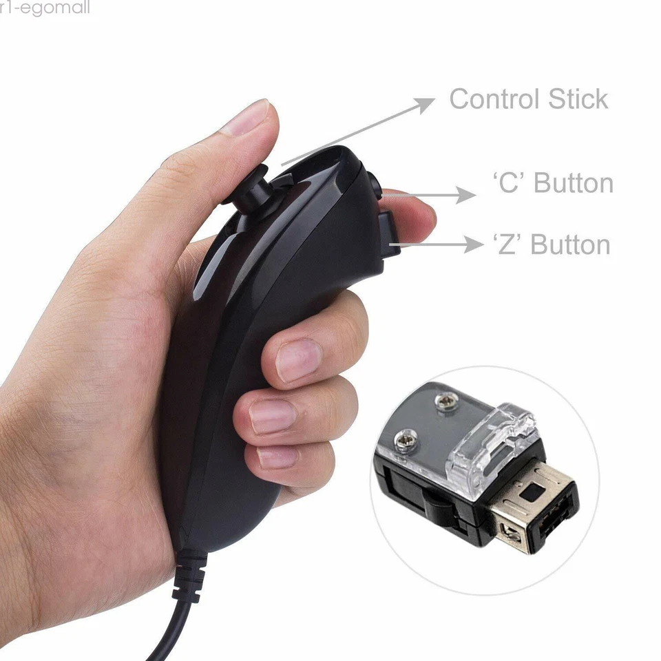 Remote Wiimote Nunchuck Controller Set Combo for Nintendo Wii/Wii U Game Console - Image 3 of 4