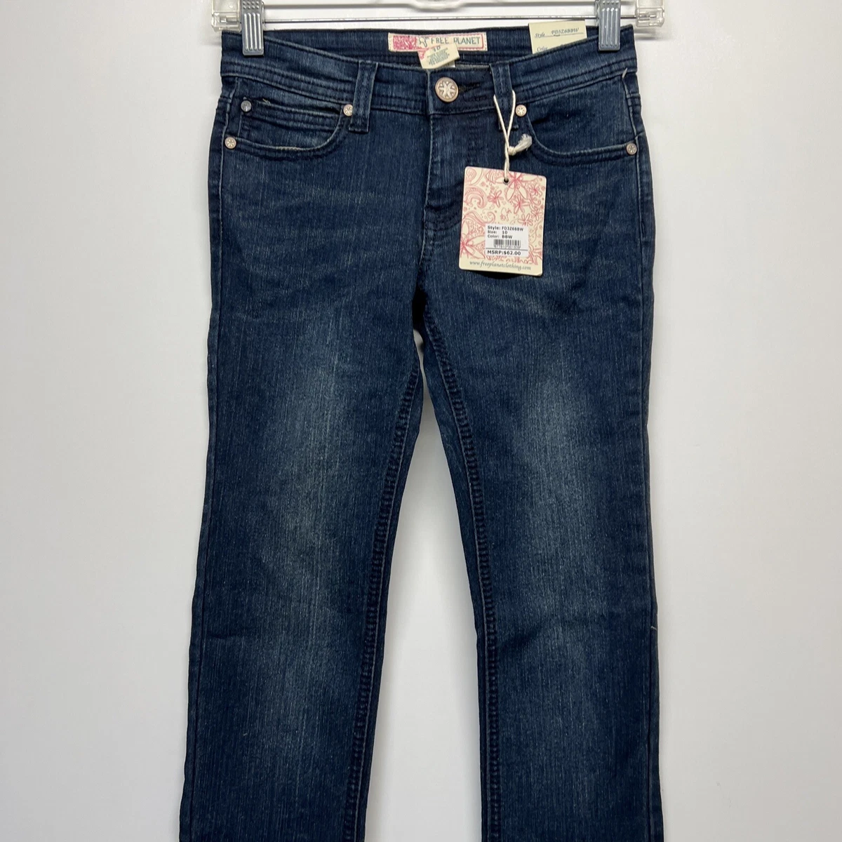 Jean Fille Skinny Free Planet – Taille 5 – Broderie Dentelle – Printemps/Été