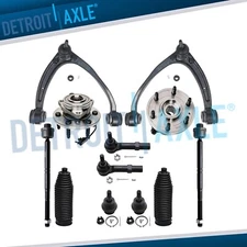 12pc 4WD Front Wheel Hubs Control Arms Suspension Kit for Silverado Sierra 1500