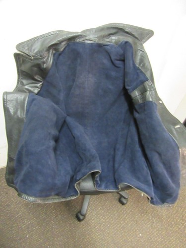 VINTAGE WW2 GERMAN LEATHER KREIGSMARINE HALF BELT JACKET SIZE L - Picture 18 of 21
