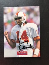 1992 Proline Profiles Autograph Vinny Testaverde Tampa Bay Bucs #8/9 Certified