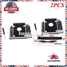 2PCS 12.7mm Universal SATA 2nd SSD Hard Drive Caddy For CD/DVD-ROM Optical Bay